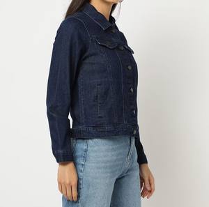 Chaqueta vaquera de estilo Vintage para mujer, diseño informal elegante con logotipo propio, cosas duraderas de alta calidad, precio razonable para ropa de fiesta - Product Image 3