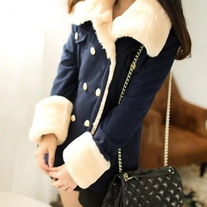 Veste d'hiver à carreaux en flanelle doublée de laine pour femmes avec bouton veste à capuche à manches longues hommes chandails manteau veste de style moto - Product Image 5