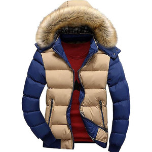 Veste bouffante pour hommes à la mode, vêtements d'hiver haut de gamme coupe ajustée, veste en duvet vierge unie - Product Image 1