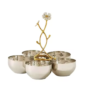 Tuercas de metal Dátiles de chocolate Dulces Tazón para servir Fiestas y todas las ocasiones Decoración de mesa Tazones para servir alimentos al mejor precio bajo - Product Image 2