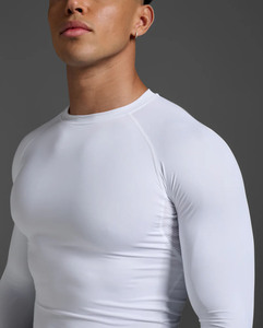 Custom <b>Men</b> Compression Shirt Long Sleeve Breathable Eco-Friendly Quick Dry Anti-UV Spandex/Polyester Fitness <b>Base</b> <b>Layer</b> - Product Image 2