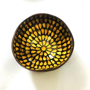 Nuevo producto, cuenco de coco, decoración artesanal, cuenco creativo de cáscara de coco, cuchara de madera, tenedor, cuchillo 100% Biodegradable - Product Image 4