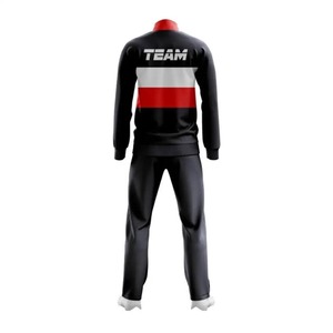 Chándal de Jogger con capucha para hombre de alta calidad, logotipo personalizado con cremallera, ropa de entrenamiento para correr de 2 piezas, estampado para chándales de fútbol de invierno - Product Image 2