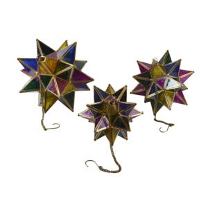 Lanterne en métal en verre avec étoile, bougeoir suspendu décoratif pour fête de mariage et autre décoration festive, fête d'anniversaire à la maison - Product Image 5