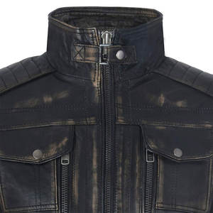 Vestes en cuir pour hommes de haute qualité, confortables et très vendues, faible MOQ, 100% cuir véritable, veste en cuir pour hommes - Product Image 4