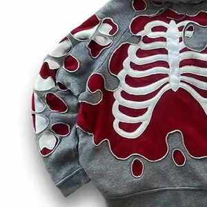 Sudaderas con Capucha de Algodón 100% Personalizadas de Primera Calidad, Nueva Moda 2025, Parche Bordado, OEM, Venta al Por Mayor, Ropa Casual para Hombre, Estampadas - Product Image 5