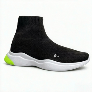 Chaussures pour hommes et femmes, baskets décontractées, baskets pour hommes, maille en caoutchouc tricotée, bout rond, à lacets, toutes saisons, impression offset PU - Product Image 2