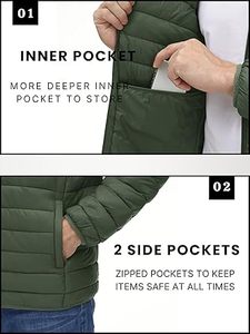 Chaqueta acolchada de invierno para hombre de diseño personalizado con cuello con capucha y cierre de cremallera servicio OEM chaqueta de calle exterior para hombre - Product Image 2