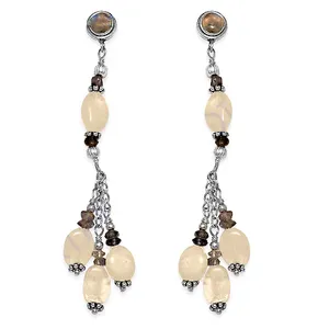 Pendientes de Borla con Perlas de Agua Dulce y Plata 925 Vintage para Mujer, Joyería para Uso Diario - Product Image 2