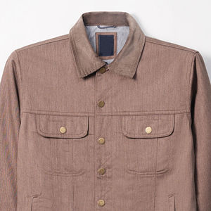 Veste à col en velours côtelé à boutons personnalisable par le fabricant direct, manches longues, style urbain d'hiver, vêtements de neige, tailles XS à 6XL, haute qualité ODM - Product Image 2