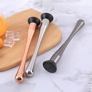 Muddler de Cócteles de Acero Inoxidable Premium con Base de Goma Antideslizante, Herramienta de Barra Duradera para Triturar Suavemente y Mezclar Perfectamente - Product Image 2