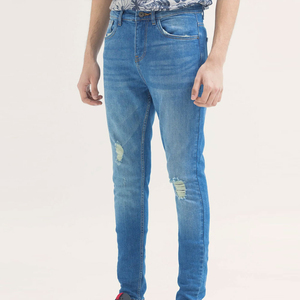 กางเกงยีนส์ชายทรงสลิมฟิตลำลองกางเกงยีนส์ระบายอากาศได้ดีดีไซน์ล่าสุด - Product Image 2