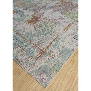 Alfombra Kavi Ivory de Lana y Seda de Bambú Anudada a Mano, Unstring Srb(703), Diseño Abstracto para Uso Doméstico - Product Image 2