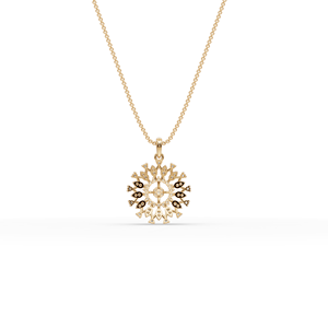Pendentif en or avec diamant de laboratoire Sunburst, bijou élégant et luxueux - Product Image 4
