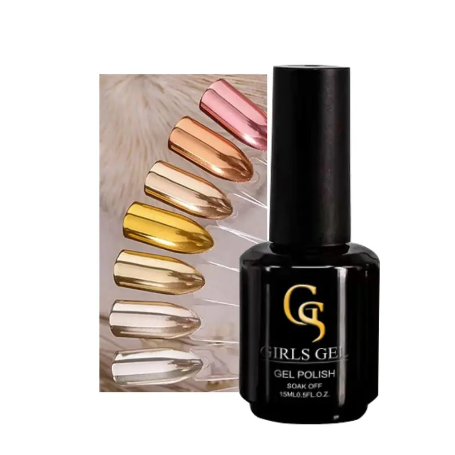 GS Girlsgel Soak Off Chrome Top Base Coat Vegetable Nano Gel Polish Nail Polish Semi Cured Long Lasting Gel Polish