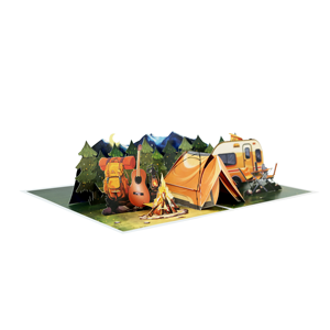 Hot Selling Campfire Greeting <b>Card</b> 3D Pop up <b>Gift</b> <b>Cards</b> for Festivals made from Vietnam Company Handicraft - Product Image 1