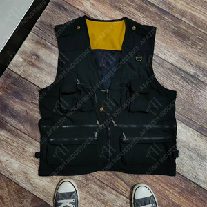 Gilet Tactique Anti-Friction et Résistant à la Saleté, Plusieurs Poches, Logo Personnalisé, Laine Noire, Hommes, Femmes, Coton, Saison d'Hiver, Vente en Gros - Product Image 1