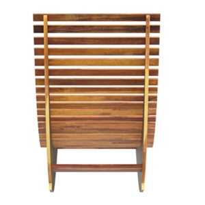 Chaise longue ergonomique en bois avec design à lamelles incurvées, parfaite pour la détente en intérieur ou en extérieur - Product Image 6