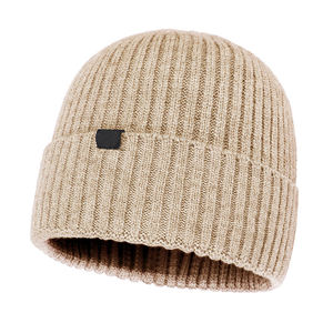 Low MOQ Jacquard Personalized beanies soft warm cuffed knit winter hats trendy streetwear beanies - Product Image 3