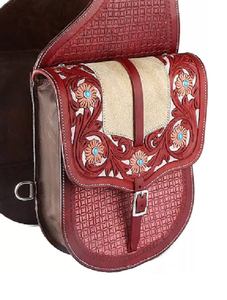 Sacs de selle de saut équestre en cuir véritable de haute qualité usinés à la main vêtements d'équitation occidentale pour chevaux - Product Image 3