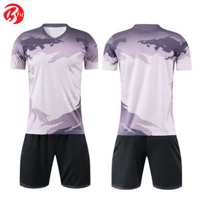 Wholesale Price Short Sleeve Adults Soccer Wear Quick Dry Football Jersey Top with Automated Cutting <b>Shirts</b> - Product Image 5