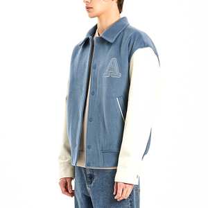 เสื้อแจ็กเก็ตแกะมีฮู้ดผ้าวูลสองสีงานปักลายด้วยผ้ากำมะหยี่ขนแกะสไตล์ใหม่ - Product Image 4