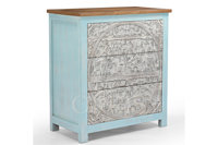 Buffet moderne en bois massif, fait main et durable, avec tiroirs, idéal pour salon, chambre et hôtel de style farmhouse