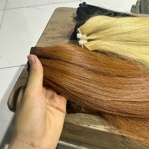 Venta al por mayor 100% Virgen cutícula alineada trama extensiones de cabello humano SDD oscuro marrón claro Color buen precio trama de piel recta - Product Image 3