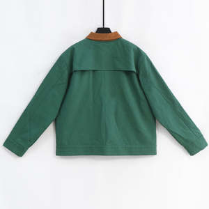 Chaqueta universitaria con mangas de cuero de contraste y chaqueta bomber de béisbol de cuerpo de mezcla de lana ropa de calle casual - Product Image 1