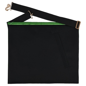 Mandil Masónico de 5º Grado, Maestro Perfecto, Rito Escocés, Seda Verde, Bordado a Máquina, Opciones de Personalización Disponibles - Product Image 3