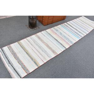 2.5x11.2 ft <b>Rug</b>, <b>Runner</b> Vintage <b>Rug</b>, White Kilim Southwestern <b>Rug</b> - Product Image 2