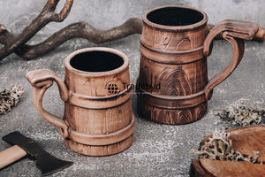 Idéal pour les coffrets cadeaux de cuisine, cette tasse en bois se marie avec les essentiels de cuisine faits à la main Tradebyd - Product Image 2