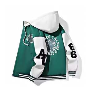 Chaqueta Varsity de Invierno para Hombre 2026 OEM, Estilo Hip Hop, con Botón Único, Tela de Lana Peinada, Logotipo Personalizado en la Parte Delantera, Ropa Urbana - Product Image 3