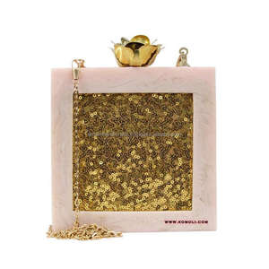 Pochette brodée en résine de haute qualité pour sac à main de mariage nuptiale meilleure vente de Dubaï à bas prix par LUXURY CRAFTS - Product Image 5