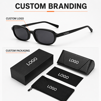Lunettes de soleil Mellume haut de gamme, fabriquées à la main en acétate, petit rectangle, polarisées, verres TAC, UV400, design OEM, logo personnalisé.