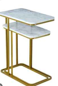 Table d'appoint moderne en fer durable et résistante aux intempéries, personnalisable pour les patios extérieurs, les balcons, les coins de jardin, les espaces ouverts élégants - Product Image 3
