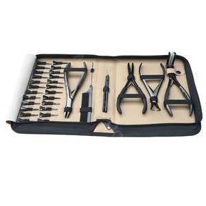 Professional Salon Hair Extension Applicator Kit with Tape-In Plier Bead Remover Teeth Crimper & Sectioning Clips Comb - Product Image 1