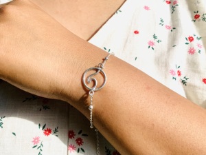 Créateur de mode populaire bijoux faits à la main 925 Bracelet de vague en argent Sterling en gros bijoux de vague en argent aux prix d'usine - Product Image 4