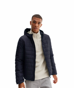 Veste polaire matelassée d'hiver de haute qualité pour hommes Manteau bulle imperméable avec logo personnalisé Col à capuche avec fermeture éclair High Street - Product Image 1