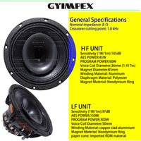 Tweeter de klaxon de bobine vocale de performance sonore de haute qualité pour le haut-parleur coaxial professionnel audio de 8 pouces Woofer
