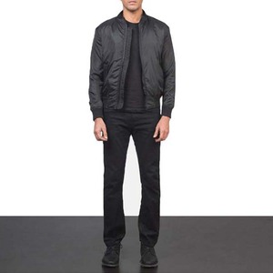 Chaqueta Bomber Cortavientos Ligera con Logotipo Frontal de Lona Impermeable Informal para Hombre, Precio al por Mayor, 100% Poliéster - Product Image 6