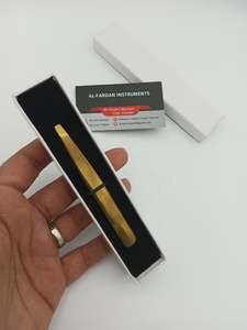 Pince à épiler sourcils de qualité supérieure, couleur or plasma, à pointe inclinée épaisse et aiguisée, pour la mise en forme des sourcils et l'épilation, avec boîtes de rangement. - Product Image 4