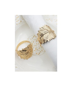 Servilletero de metal con acabado dorado mate PARA CENA minimalista mesa de fiesta decoración de mesa de comedor para el hogar - Product Image 2