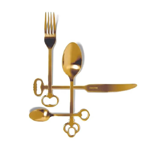 Manche en bois en acier inoxydable 304 ensemble de couverts en gros élégant ensemble de couverts de fête d'affaires cuisine royale ensemble de couverts de ménage - Product Image 4