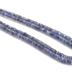 Perles Heishi en Tanzanite Facettée : 4-8mm, pour la création de bijoux en pierres précieuses - Product Image 3