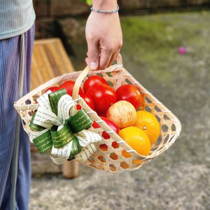 CESTA DE REGALO DE BAMBÚ DE paja artesanal, duradera, versátil y duradera, elegante, cesta de almacenamiento, embalaje de cesta de regalo - Product Image 5