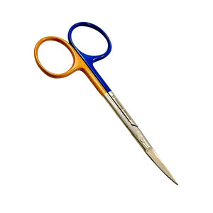 Ciseaux à iris plaqués or 115mm Ciseaux à gencives doublement incurvés Ciseaux à iris droits pour gencives dentaires - Product Image 3