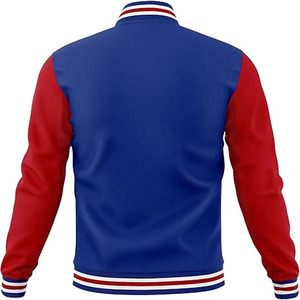 เสื้อแจ็กเก็ตผ้าพิษของผู้ชายเสื้อแจ็กเก็ตแขนเสื้อขนสัตว์สีดำและสีเทา - Product Image 4