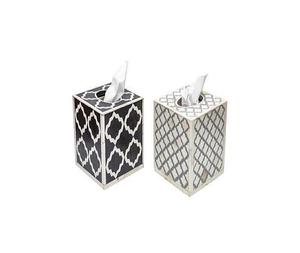 Direct Factory Luxury Wood Bone Inlay Tissue <b>Box</b> High Quality Tabletop Napkin Storage Holder for Home Office Wedding <b>Parties</b> - Product Image 3