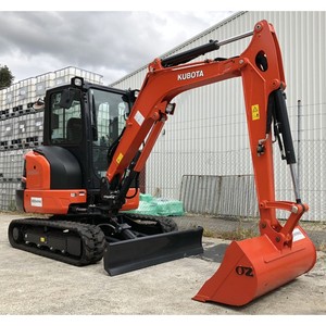 Kubota Mini Excavator U55-4 Crawler 0.12m³ Bucket High Digging Power Orange <b>Black</b> Color - Product Image 1